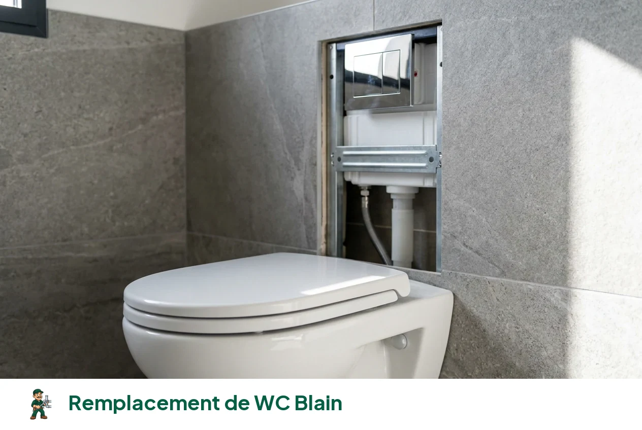 Remplacement de WC à Blain